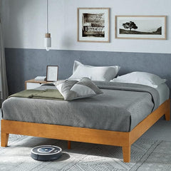 ZINUS Alexis Deluxe Queen Wood Bed Frame – Rustic Pine