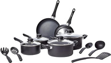 Amazon Basics 15-Piece Non-Stick Cookware Set – Black