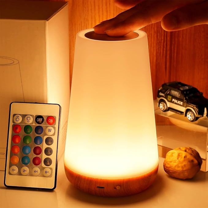 THAUSDAS Touch Lamp – 13-Color Dimmable Night Light