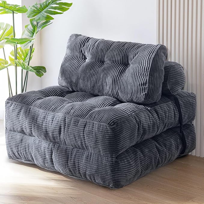 MAXYOYO 5-in-1 Convertible Sleeper Chair with Pillow