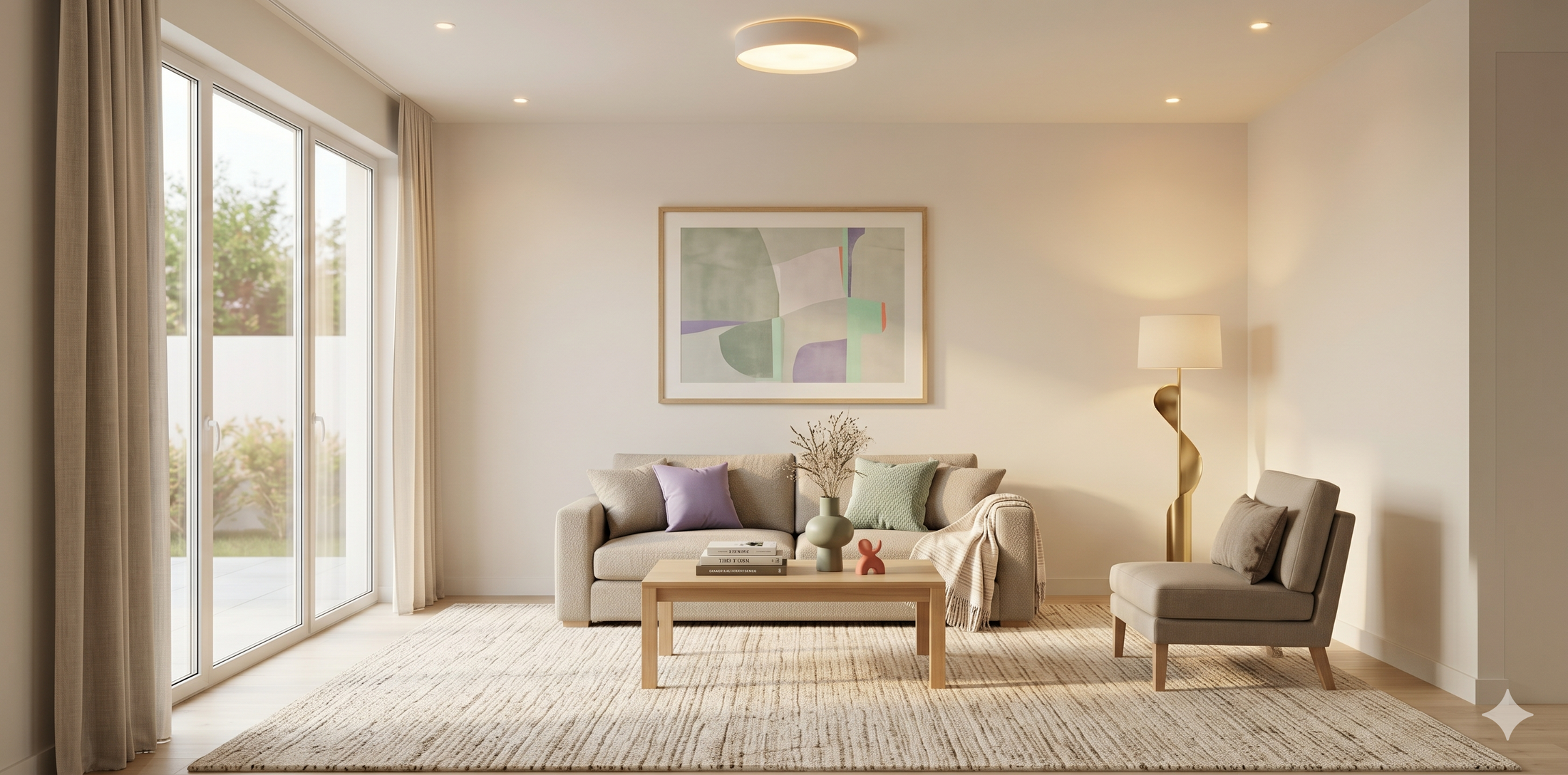 Styled room after Luxara Home decor
